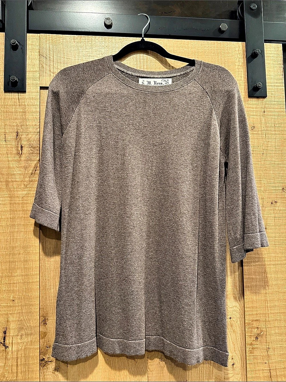 M. Rena Brown Short Sleeve Top